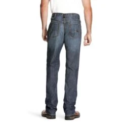 Ariat Work FR: Men's FR M4 10023466 Low Rise Stretch DuraLight Boot Cut Jeans 7 Ariat Work FR: Men's FR M4 10023466 Low Rise Stretch DuraLight Boot Cut Jeans -Fashion Clothing Store 10023466 back