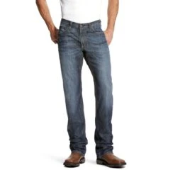 Ariat Work FR: Men's FR M4 10023466 Low Rise Stretch DuraLight Boot Cut Jeans 9 Ariat Work FR: Men's FR M4 10023466 Low Rise Stretch DuraLight Boot Cut Jeans -Fashion Clothing Store 10023466 front