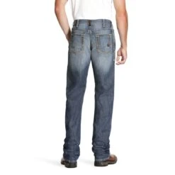 Ariat Work FR: Men's FR 10023467 Bryce M4 Low Rise Stretch DuraLight Boot Cut Jeans -Fashion Clothing Store 10023467 back