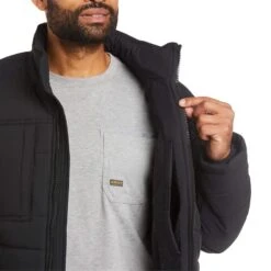Ariat Rebar Jackets: Men's 10032975 Black Rebar Valiant Ripstop Insulated Jacket 7 Ariat Rebar Jackets: Men's 10032975 Black Rebar Valiant Ripstop Insulated Jacket -Fashion Clothing Store 10032975 01