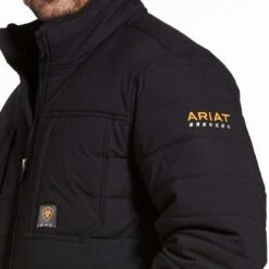 Ariat Rebar Jackets: Men's 10032975 Black Rebar Valiant Ripstop Insulated Jacket 9 Ariat Rebar Jackets: Men's 10032975 Black Rebar Valiant Ripstop Insulated Jacket -Fashion Clothing Store 10032975 04