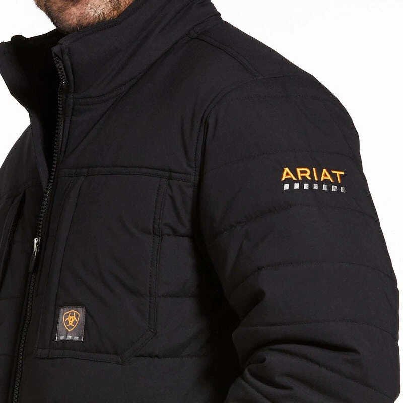 Ariat Rebar Jackets: Men's 10032975 Black Rebar Valiant Ripstop Insulated Jacket 5 Ariat Rebar Jackets: Men's 10032975 Black Rebar Valiant Ripstop Insulated Jacket - Image 5