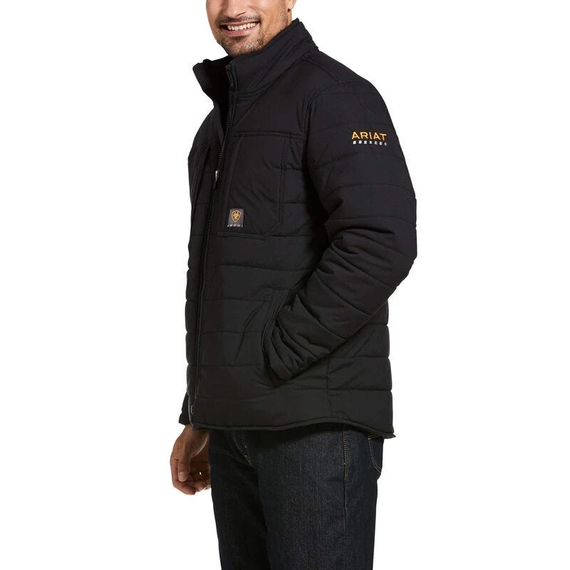 Ariat Rebar Jackets: Men's 10032975 Black Rebar Valiant Ripstop Insulated Jacket 1 Ariat Rebar Jackets: Men's 10032975 Black Rebar Valiant Ripstop Insulated Jacket