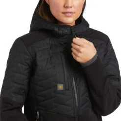 Ariat Rebar Jackets: Women's 10037511 Black Cloud 9 Insulated Jacket -Fashion Clothing Store 10037511 01