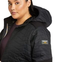 Ariat Rebar Jackets: Women's 10037511 Black Cloud 9 Insulated Jacket -Fashion Clothing Store 10037511 01 plus