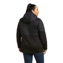 Ariat Rebar Jackets: Women's 10037511 Black Cloud 9 Insulated Jacket -Fashion Clothing Store 10037511 back plus