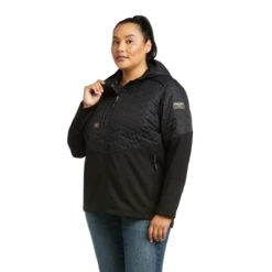 Ariat Rebar Jackets: Women's 10037511 Black Cloud 9 Insulated Jacket -Fashion Clothing Store 10037511 front plus