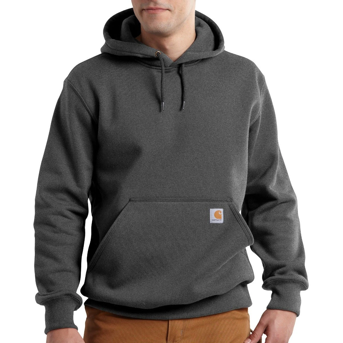Carhartt Sweatshirts: Men's 100615 026 Carbon Grey Paxton Rain Defender Hooded Sweatshirt 2 Carhartt Sweatshirts: Men's 100615 026 Carbon Grey Paxton Rain Defender Hooded Sweatshirt - Image 2