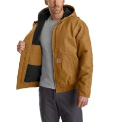 Carhartt Men's Jacket: 103371 211 Carhartt Brown Full Swing Armstrong Active Jacket -Fashion Clothing Store 103371211 4
