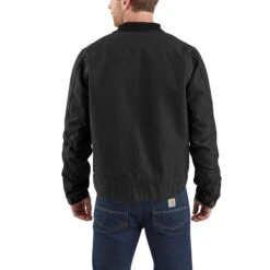 Carhartt Jackets: Men's 103828 BLK Black Blanket Lined Relaxed Fit Detroit Jacket -Fashion Clothing Store 103828blk avb 1