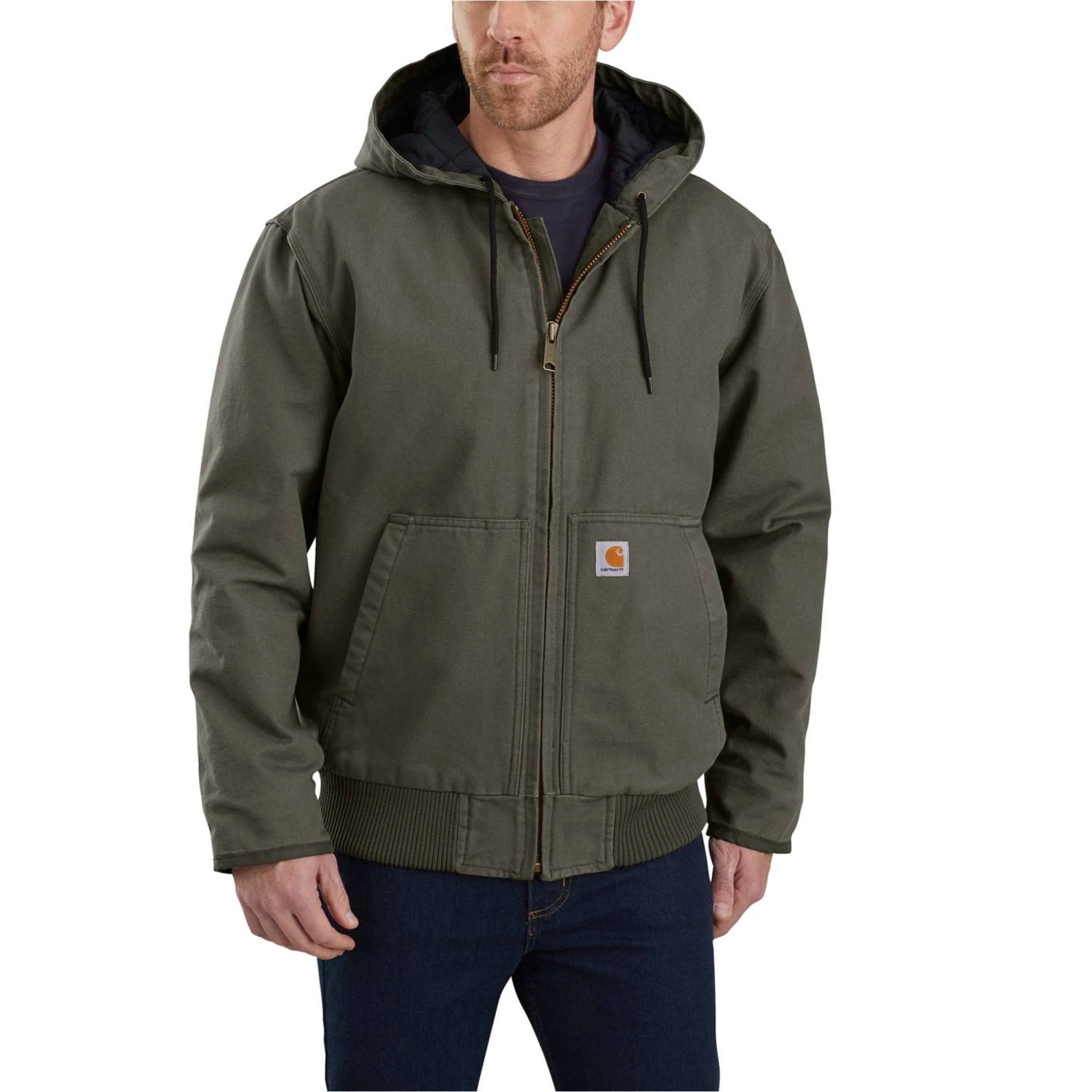 Carhartt Outerwear: Men's 104050 MOS Washed Duck Insulated Loose Fit Active Jacket 1 Carhartt Outerwear: Men's 104050 MOS Washed Duck Insulated Loose Fit Active Jacket