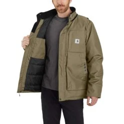 Carhartt Jackets: Men's 104460 391 Burnt Olive Full Swing Yukon Insulated Coat -Fashion Clothing Store 104460391 avr