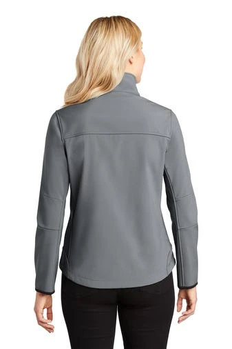 Port Authority Jackets: Women's L790 SMK Smoke Grey Chrome Glacier Soft Shell Jacket 4 Port Authority Jackets: Women's L790 SMK Smoke Grey Chrome Glacier Soft Shell Jacket - Image 4