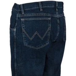 Wrangler Jeans: Men's Dark Blue 31000 UN Rugged Wear Relaxed Straight Fit Jeans -Fashion Clothing Store 31000un wranglerl 01