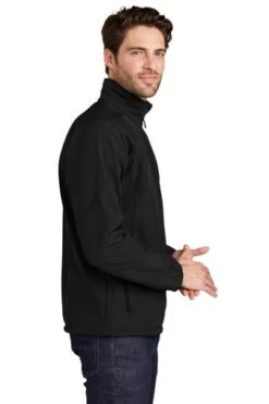Port Authority Jackets: Men's J705 BLK Black Textured Soft Shell Jacket -Fashion Clothing Store 3504 black 3 j705blackmodelside1 337w