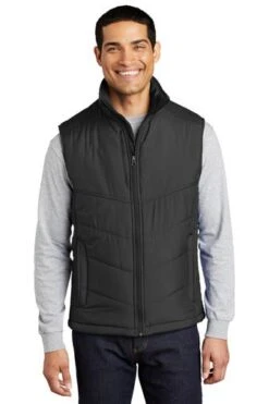 Port Authority Vests: Men's J709 BLK Black Puffy Vest