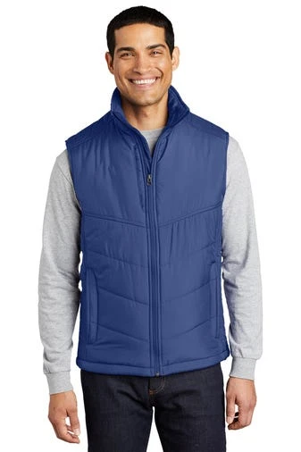 Port Authority Vests: Men's J709 BLU Mediterranean Blue Puffy Vest