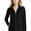 Port Authority Jackets: Women's L223 BLK Black Microfleece Jacket