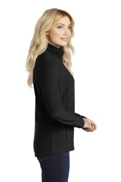Port Authority Jackets: Women's L223 BLK Black Microfleece Jacket 6 Port Authority Jackets: Women's L223 BLK Black Microfleece Jacket -Fashion Clothing Store 5088 black 3 l223blackmodelside4 337w