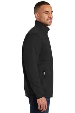 Port Authority Jackets: Men's F222 BLK Black Pique Fleece Jacket -Fashion Clothing Store 5099 black 3 f222blackmodelside2 337w