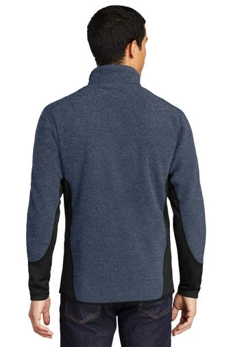 Port Authority Jackets: Men's F227 NVY Navy Heather Black R-Tek Pro Fleece Full-Zip Jacket 4 Port Authority Jackets: Men's F227 NVY Navy Heather Black R-Tek Pro Fleece Full-Zip Jacket - Image 4