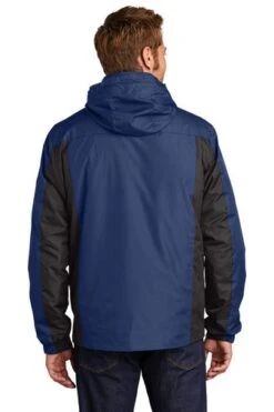 Port Authority Jackets: Men's J321 ABM Admiral Blue Black Magnet Colorblock 3-in-1 Jacket -Fashion Clothing Store 5548 adbbkmg 2 j321adbbkmgmodelback1 337w