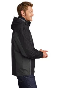 Port Authority Jackets: Men's J321 BBM Black Black Magnet Colorblock 3-in-1 Jacket -Fashion Clothing Store 5548 bkbkmgnt 3 j321bkbkmgntmodelside1 337w