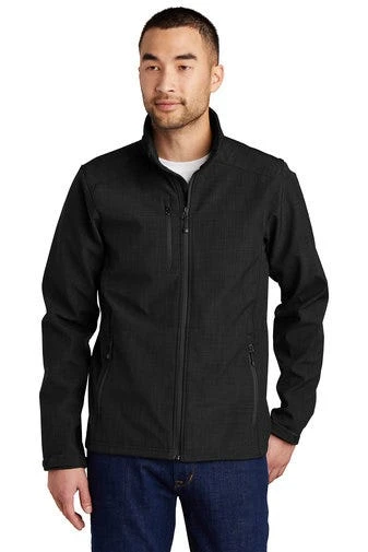 Eddie Bauer Jackets: Men's EB532 BLK Black Shaded Crosshatch Soft Shell Jacket 1 Eddie Bauer Jackets: Men's EB532 BLK Black Shaded Crosshatch Soft Shell Jacket