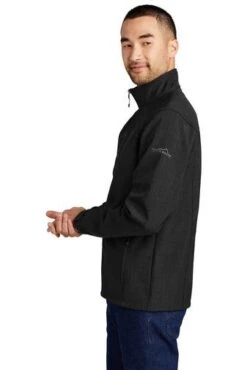 Eddie Bauer Jackets: Men's EB532 BLK Black Shaded Crosshatch Soft Shell Jacket 7 Eddie Bauer Jackets: Men's EB532 BLK Black Shaded Crosshatch Soft Shell Jacket -Fashion Clothing Store 5566 black 3 eb532blackmodelside2 337w