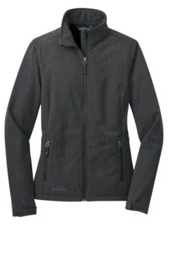 Eddie Bauer Jacket: Women's EB533 BLK Black Shaded Crosshatch Soft Shell Jacket 9 Eddie Bauer Jacket: Women's EB533 BLK Black Shaded Crosshatch Soft Shell Jacket -Fashion Clothing Store 5567 grey 5 eb533greyflatfront1 337w