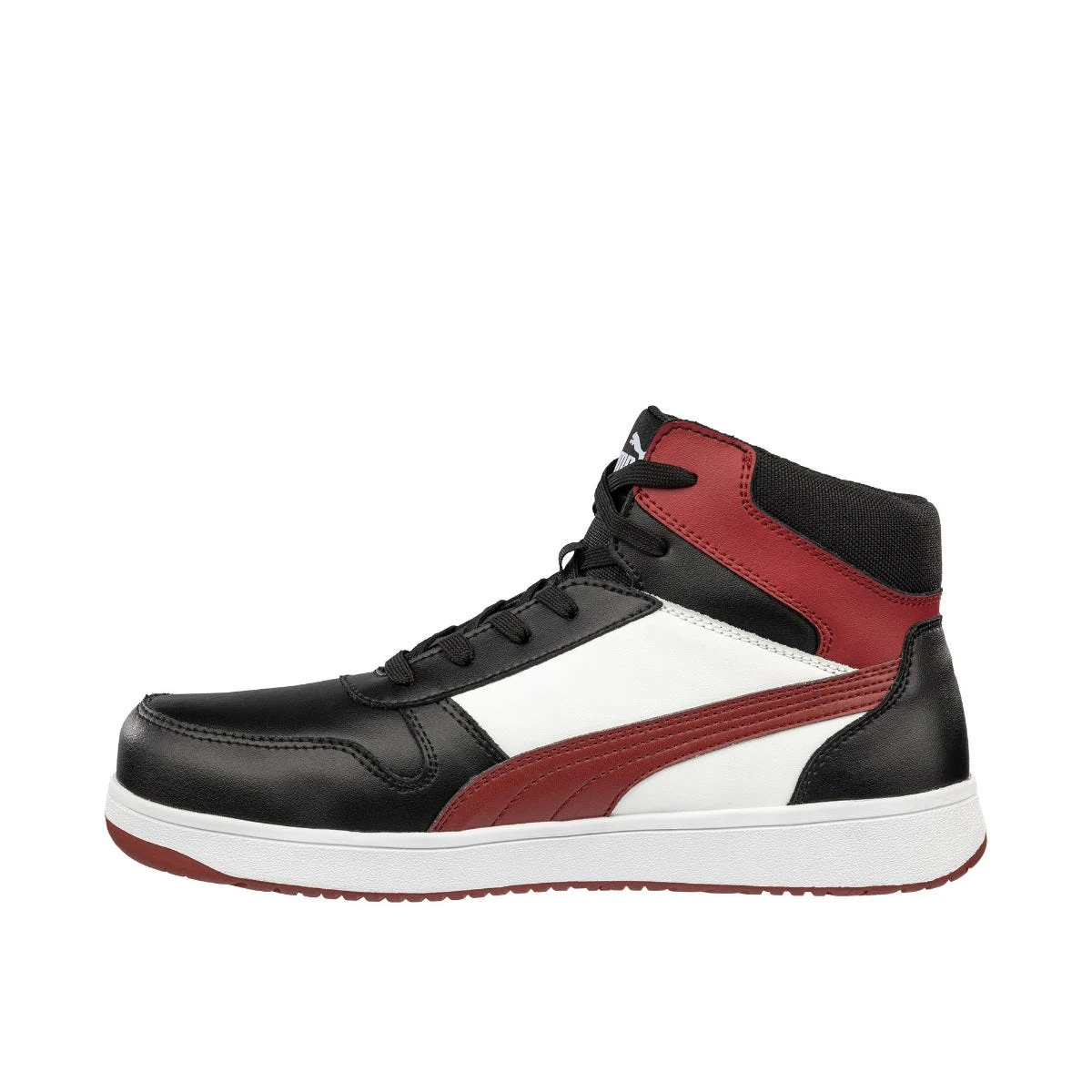 Puma Shoes: Men's 630055 Black White Red Composite Toe Mid EH Frontcourt Heritage Work Shoe 2 Puma Shoes: Men's 630055 Black White Red Composite Toe Mid EH Frontcourt Heritage Work Shoe - Image 2