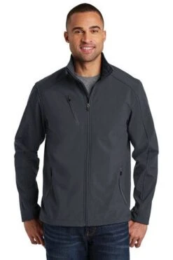 Port Authority Jackets: Men's J324 BG Battleship Grey Welded Soft Shell Water Resistant Jacket