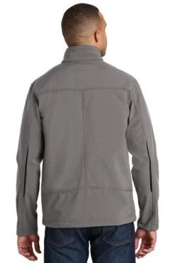 Port Authority Jackets: Men's J324 DS Deep Smoke Welded Soft Shell Water Resistant Jacket -Fashion Clothing Store 6321 deepsmoke 2 j324deepsmokemodelback2 337w