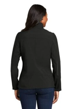Port Authority Jackets: Women's L324 BLK Black Welded Soft Shell Jacket -Fashion Clothing Store 6322 black 2 l324blackmodelback2 337w