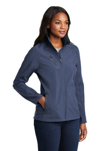 Port Authority Jackets: Women's L324 NVY Dress Blue Navy Welded Soft Shell Jacket 2 Port Authority Jackets: Women's L324 NVY Dress Blue Navy Welded Soft Shell Jacket - Image 2