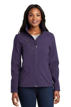 Port Authority Jackets: Women's L324 PURP Posh Purple Welded Soft Shell Jacket