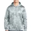 Sport-Teck Sweatshirts: Men's ST240 WHT White Sport-Wick CamoHex Fleece Hooded Pullover