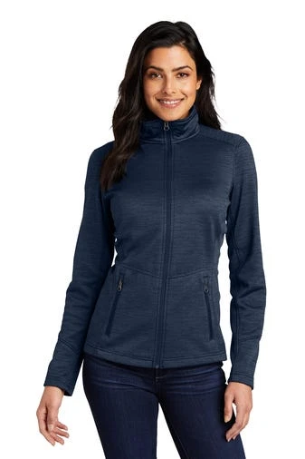 Port Authority Jackets: Women's L231 NVY Navy Digi Stripe Fleece Jacket 1 Port Authority Jackets: Women's L231 NVY Navy Digi Stripe Fleece Jacket