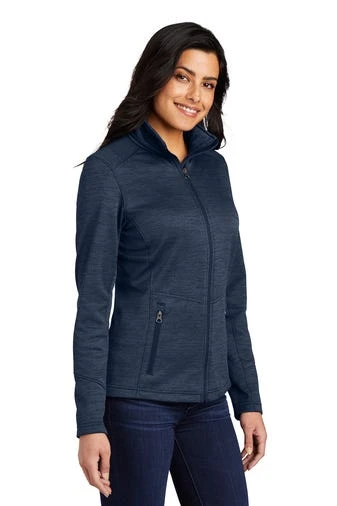 Port Authority Jackets: Women's L231 NVY Navy Digi Stripe Fleece Jacket 2 Port Authority Jackets: Women's L231 NVY Navy Digi Stripe Fleece Jacket - Image 2