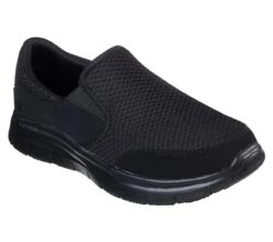 Skechers Shoes: Men's 77048 BBK Black Flex Advantage - Mcallen Slip Resistant Athletic Shoe -Fashion Clothing Store 77048 bbk