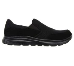 Skechers Shoes: Men's 77048 BBK Black Flex Advantage - Mcallen Slip Resistant Athletic Shoe