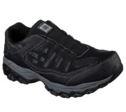 Skechers Shoes: Men's 77161 BLK Black Cankton-Ebbitt Steel Toe Athletic Shoe -Fashion Clothing Store 77161 blk