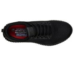 Skechers Shoes: Men's 77188 BLK Black Cessnock Slip Resistant Athletic Shoe -Fashion Clothing Store 77188 blk b