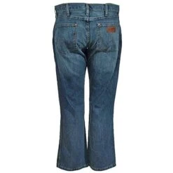Wrangler Jeans: Men's Retro 77MWZ RW Slim Fit Boot Cut River Wash Jeans -Fashion Clothing Store 77mwzrw wranglerb 01