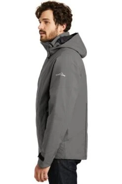 Eddie Bauer Jackets: Men's EB554 MG Metal Grey WeatherEdge Plus Insulated Jacket -Fashion Clothing Store 8328 metalgrey 3 eb554metalgreymodelside 337w