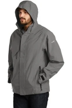 Eddie Bauer Jackets: Men's EB554 MG Metal Grey WeatherEdge Plus Insulated Jacket -Fashion Clothing Store 8328 metalgrey 4 eb554metalgreymodelhood 337w