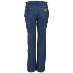 Wrangler Jeans: Men's Rigid Indigo 0936 DEN Cowboy Cut Slim Fit Jeans -Fashion Clothing Store 936den wranglerb 01