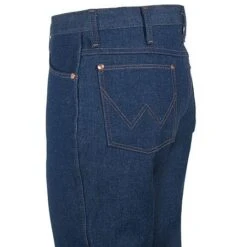 Wrangler Jeans: Men's Rigid Indigo 0936 DEN Cowboy Cut Slim Fit Jeans -Fashion Clothing Store 936den wranglerl 01