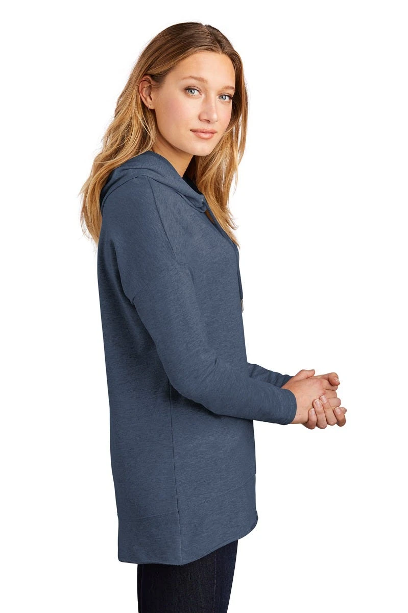 District Sweatshirts: Women's DT671 WI Washed Indigo Featherweight French Terry Hoodie 2 District Sweatshirts: Women's DT671 WI Washed Indigo Featherweight French Terry Hoodie - Image 2