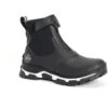 Muck Boots: Women's AXWZ 000 Black White Apex Mid Zip Boot